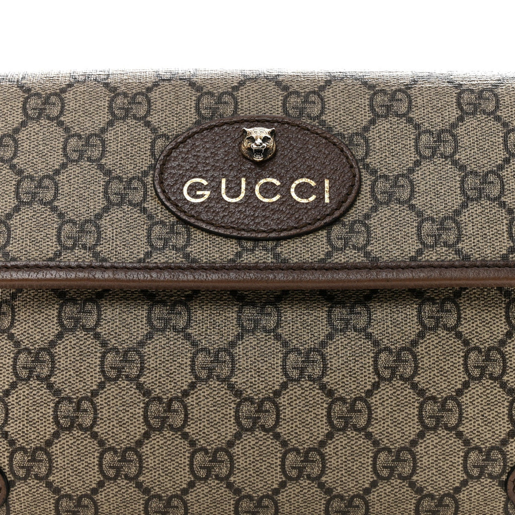 Gucci GG Supreme Monogram Neo Vintage Web Belt Bag Brown