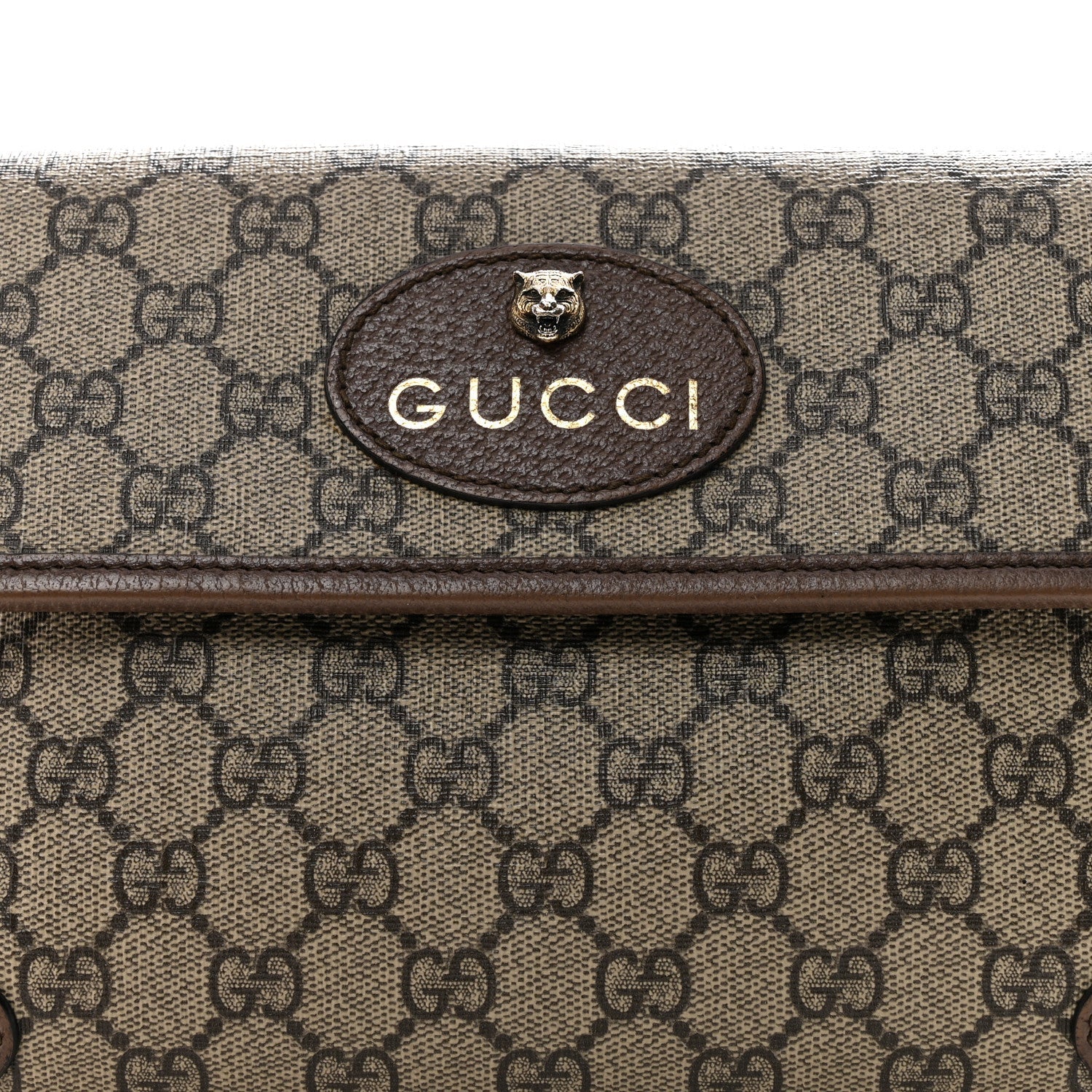 Gucci GG Supreme Monogram Neo Vintage Web Belt Bag Brown
