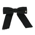 Grosgrain Bow CC Hair Clip Black