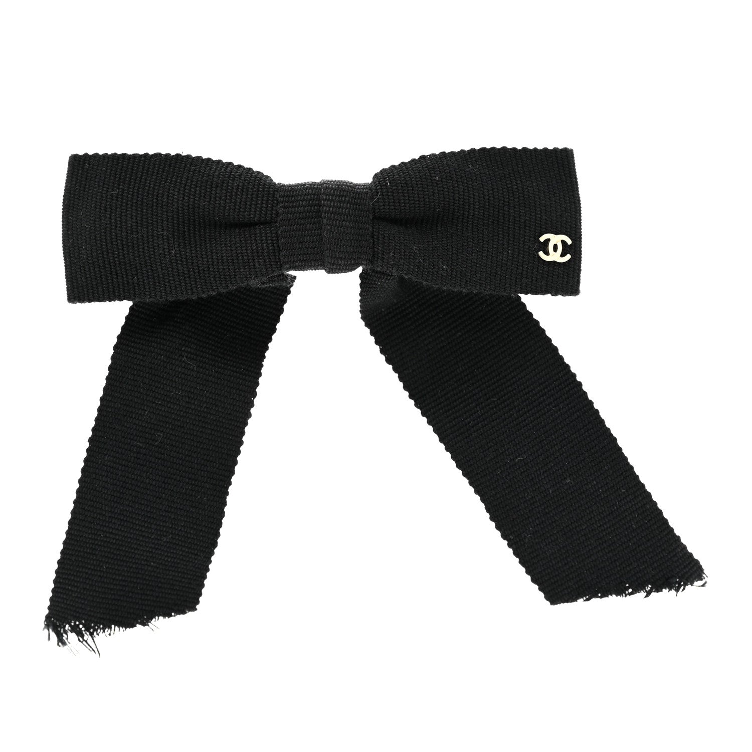Grosgrain Bow CC Hair Clip Black