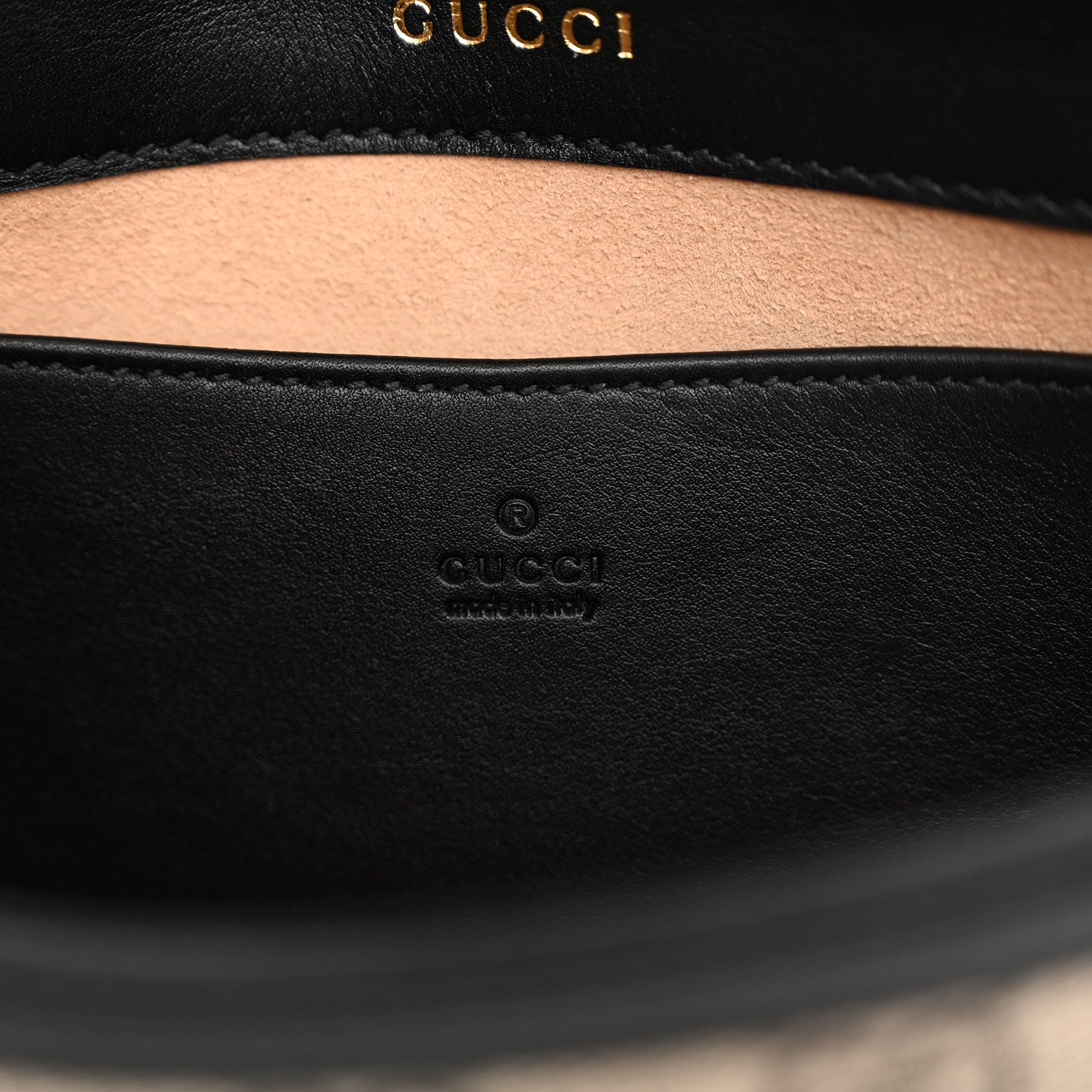Gucci GG Supreme Monogram Azalea Calfskin Horsebit 1955 Mini Bag Beige Black