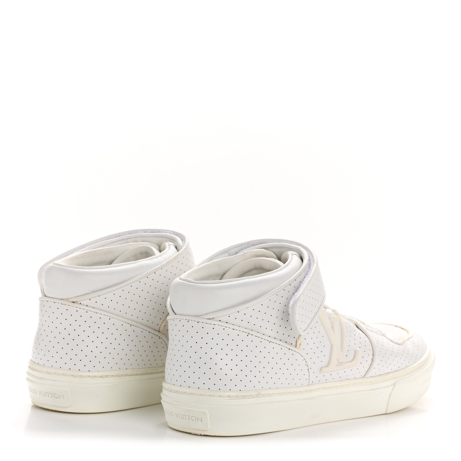 Louis Vuitton Calfskin Perforated Mens Acapulco Sneakers 8 White
