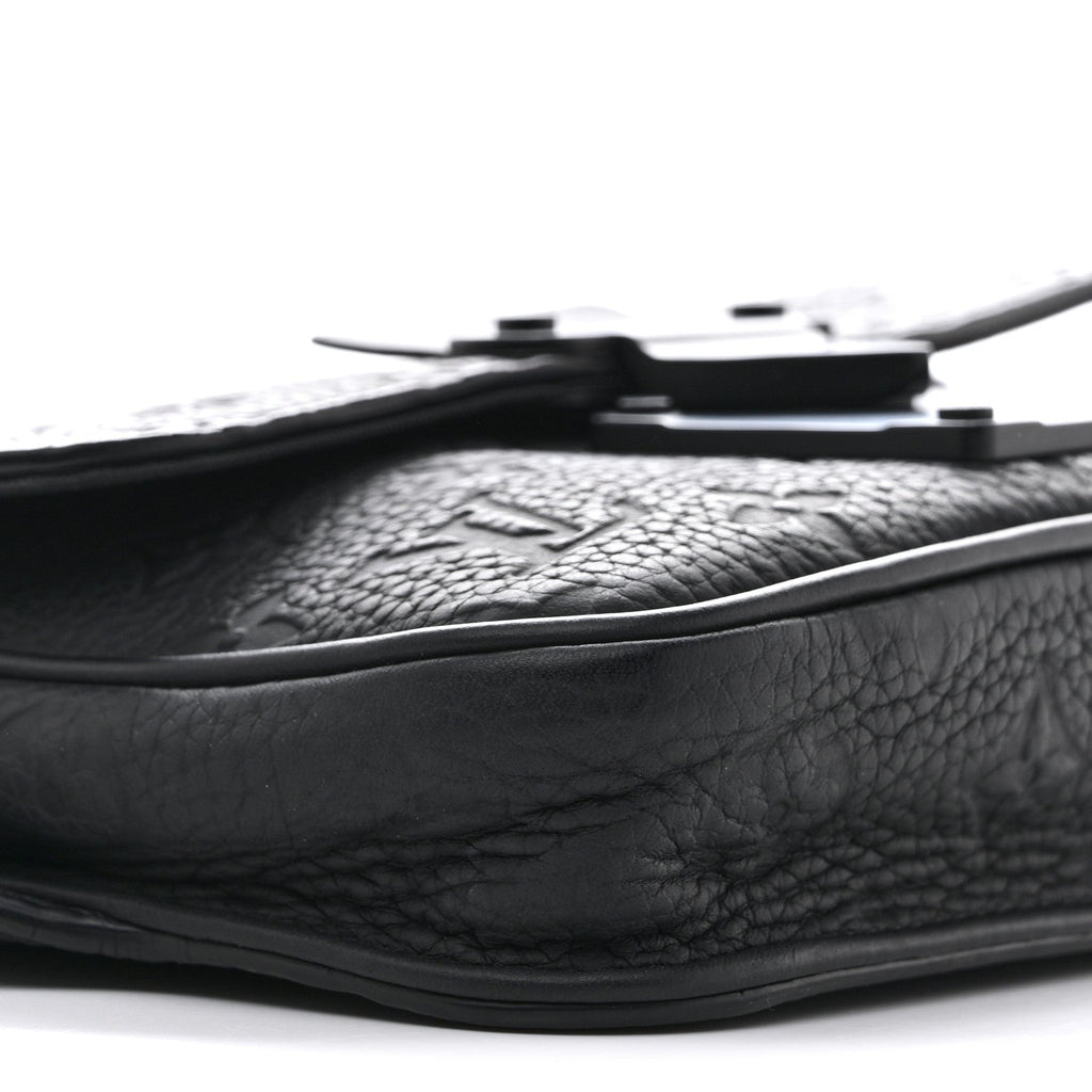 Louis Vuitton Taurillon Monogram S Lock Sling Bag Black