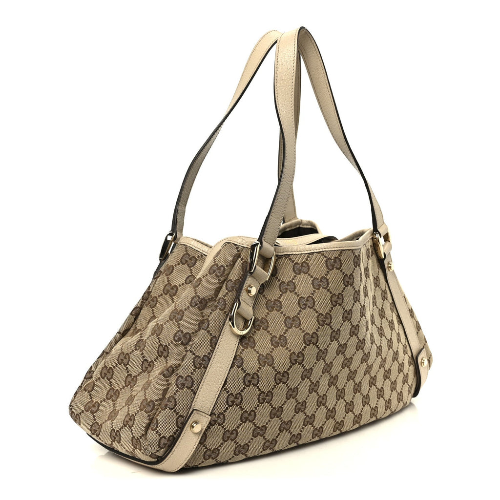 Gucci Monogram Medium Abbey Shoulder Bag Off White