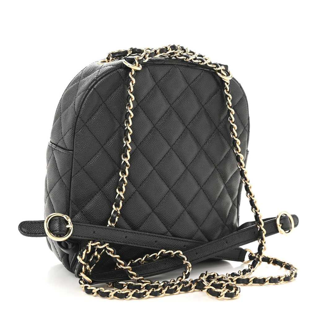 Chanel Caviar Quilted Small CC Day Backpack Black
