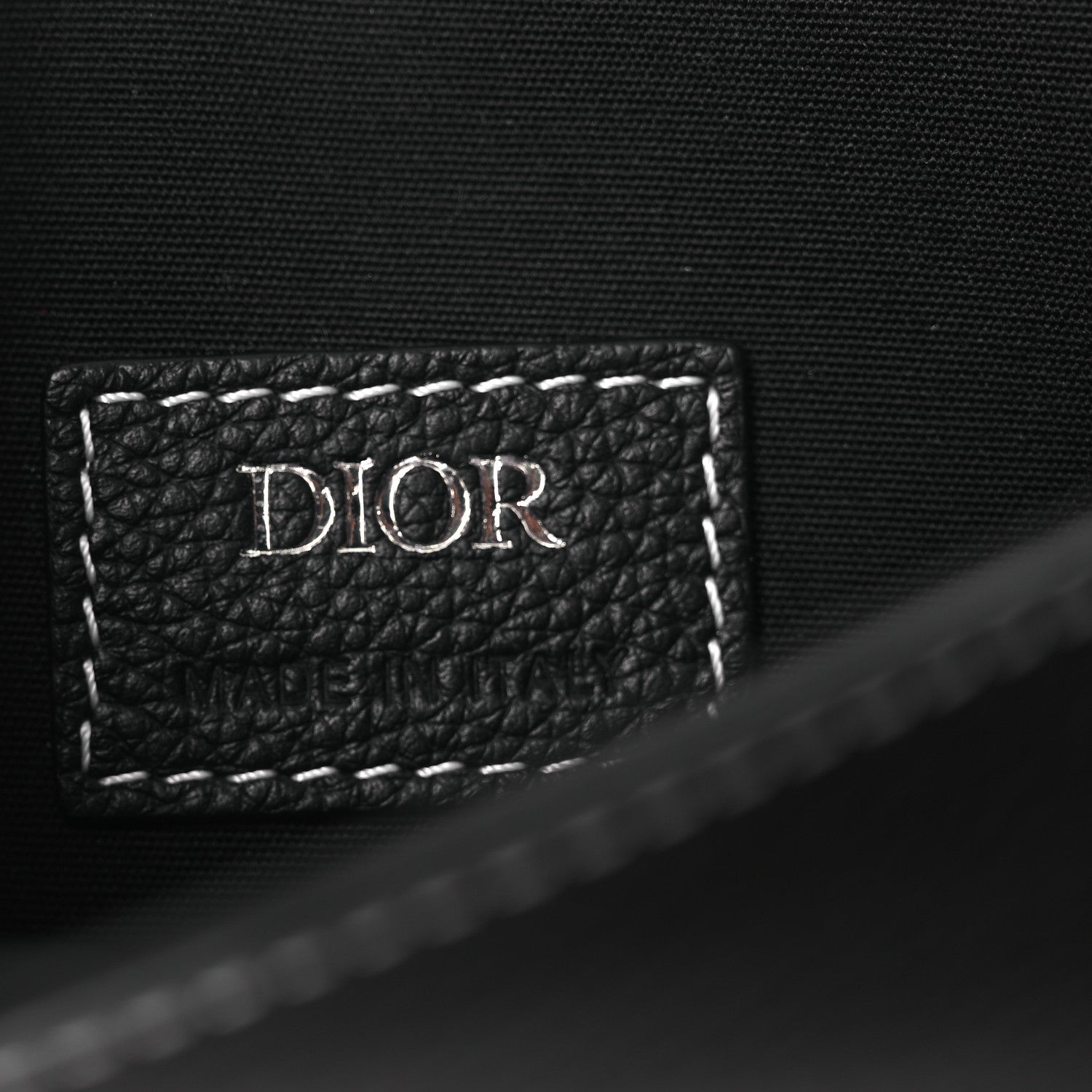 Christian Dior X KAWS Grained Calfskin Saddle Pouch Black