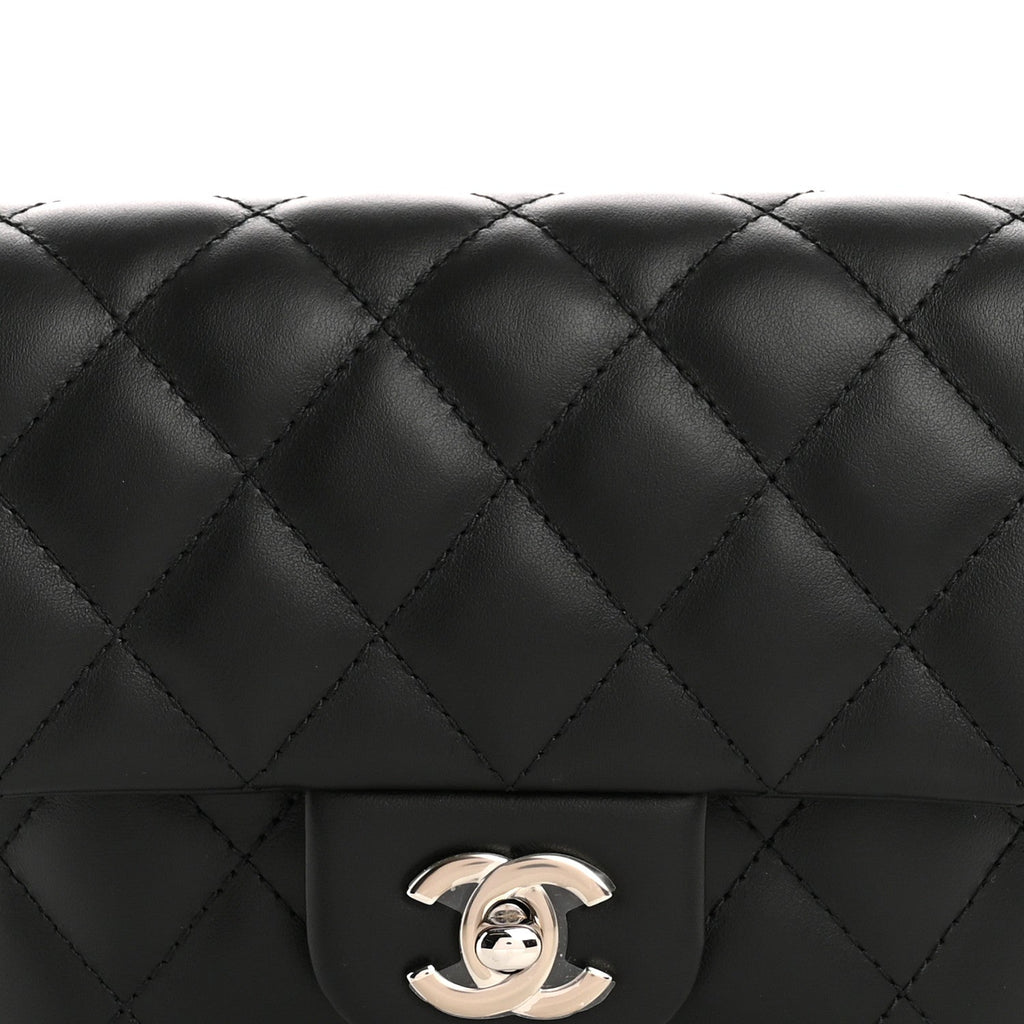 Chanel Calfskin Quilted CC Uniform Flap Belt Bag Black