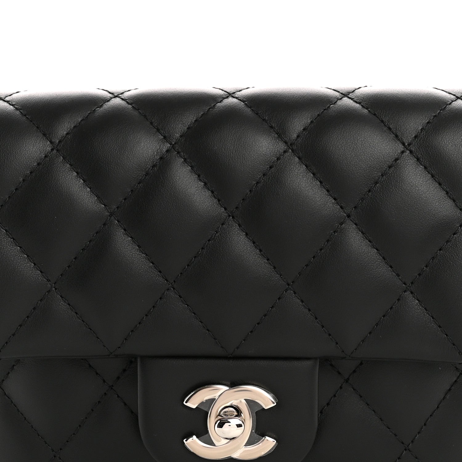 Chanel Calfskin Quilted CC Uniform Flap Belt Bag Black