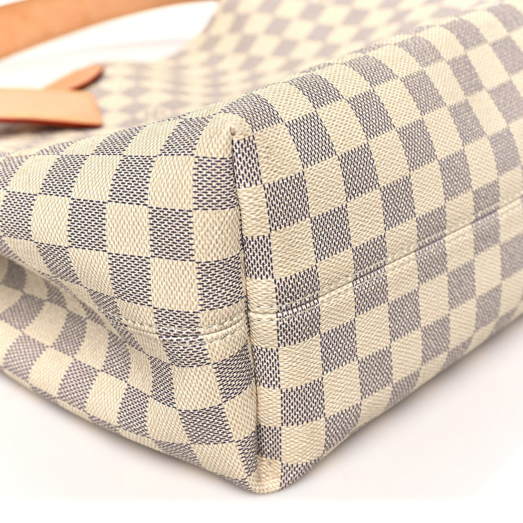 Louis Vuitton Damier Azur Graceful MM Rose Ballerine