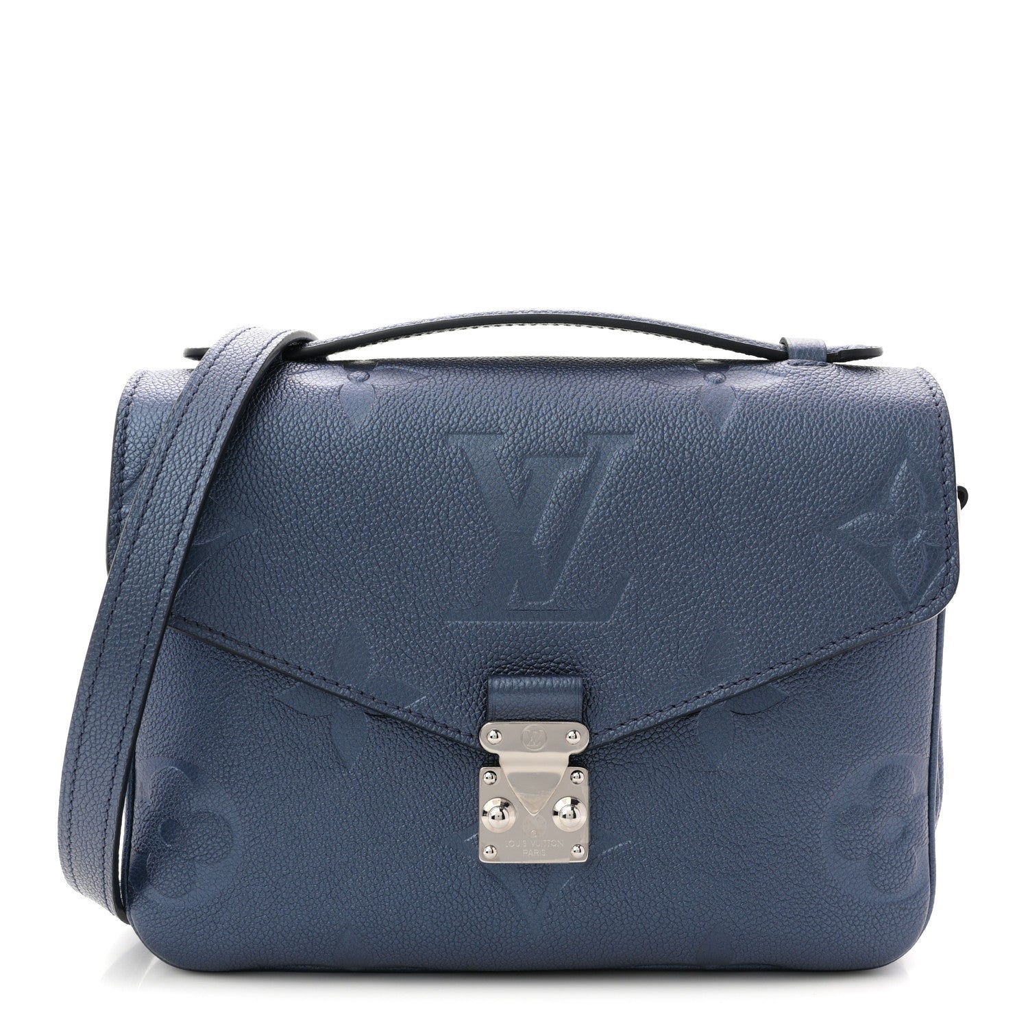 Louis Vuitton Metallic Empreinte Monogram Giant Pochette Metis Navy Nacre