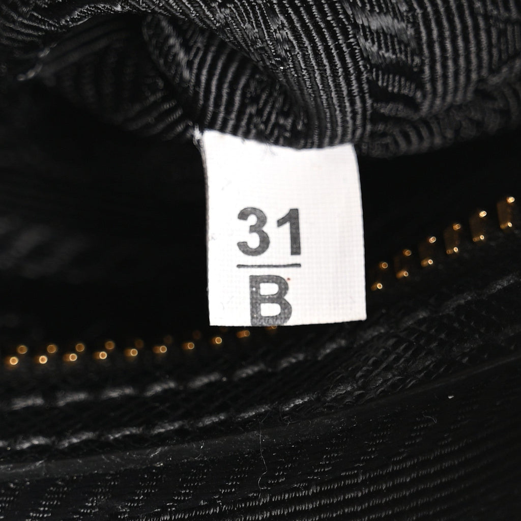 Prada Saffiano Lux Mini Boston Crossbody Bag Black