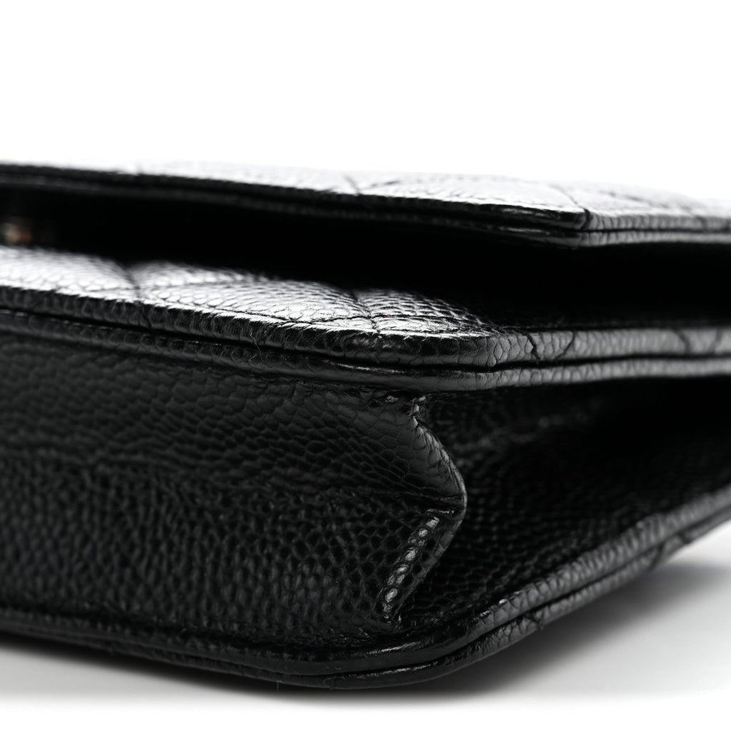 Chanel Caviar Quilted Wallet On Chain WOC Black