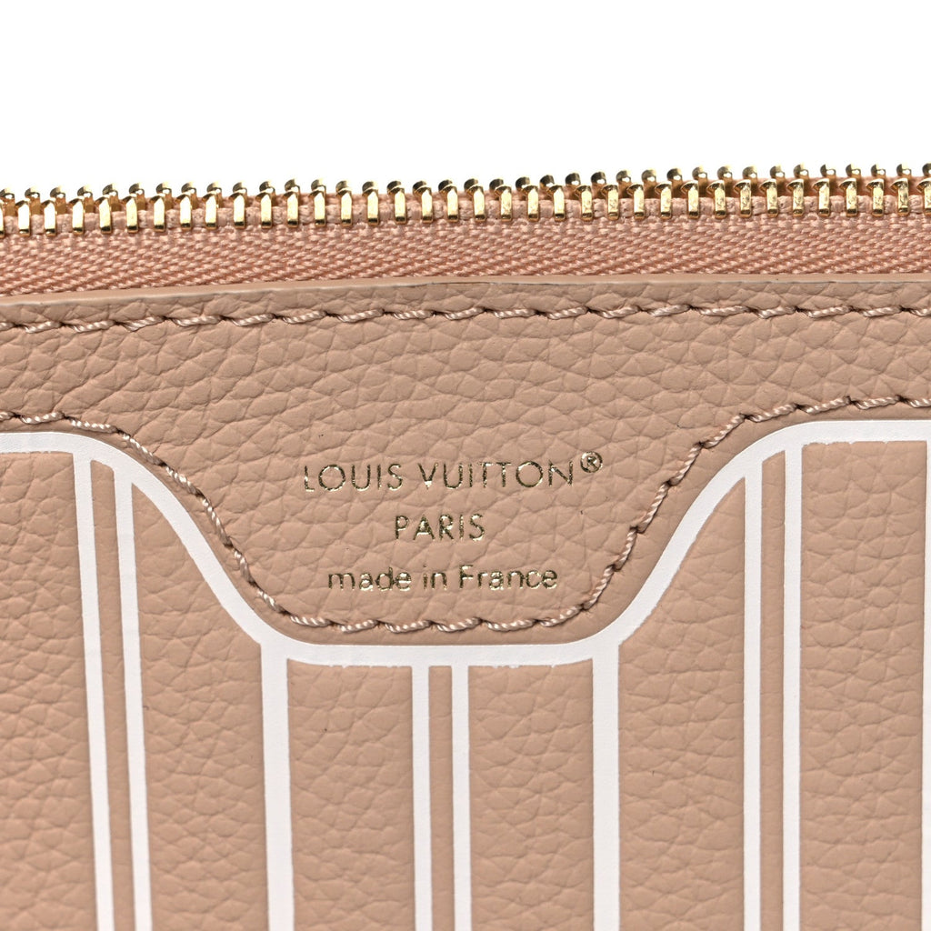 Louis Vuitton Calfskin Neverfull Inside Out MM Pochette Dune Hazelnut