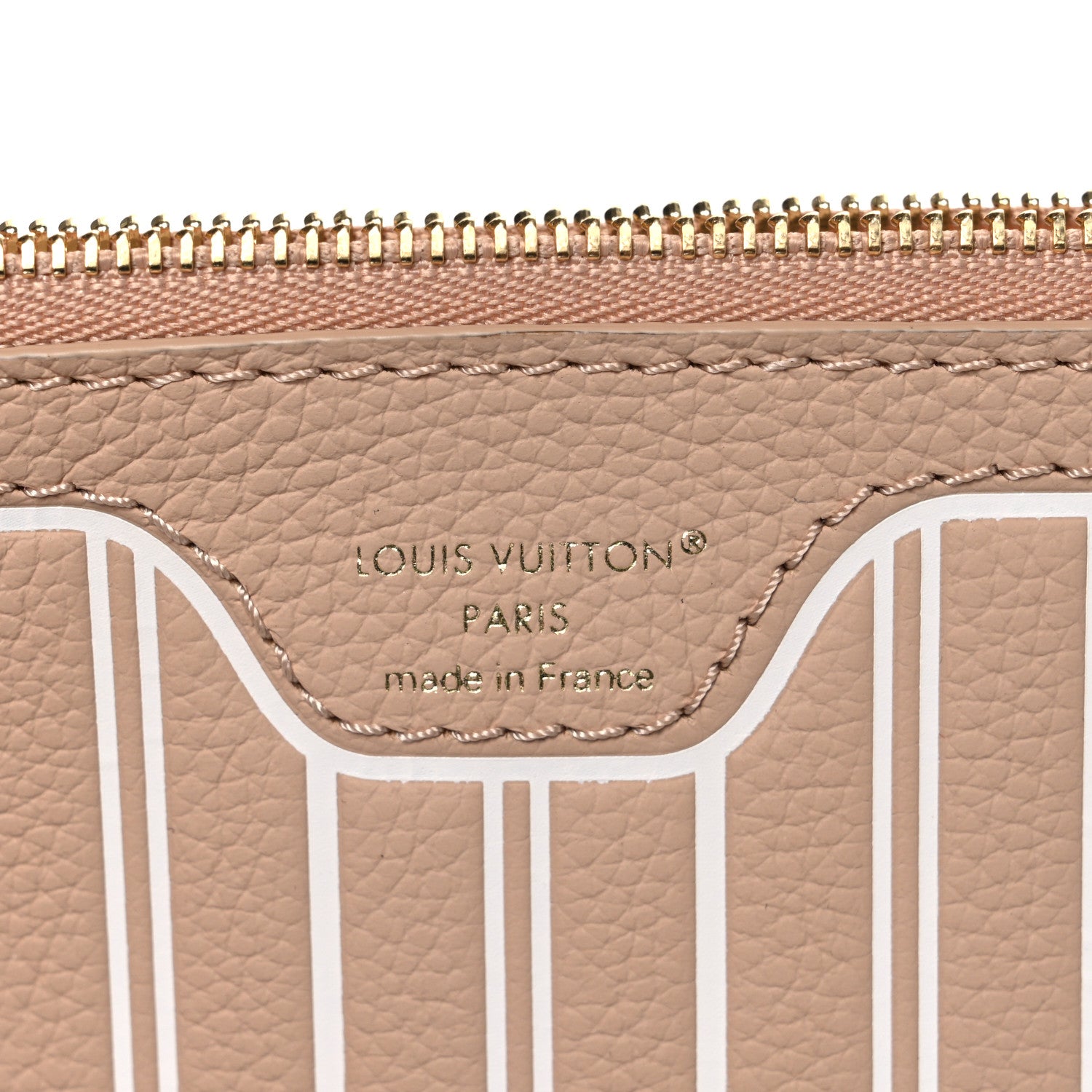 Louis Vuitton Calfskin Neverfull Inside Out MM Pochette Dune Hazelnut