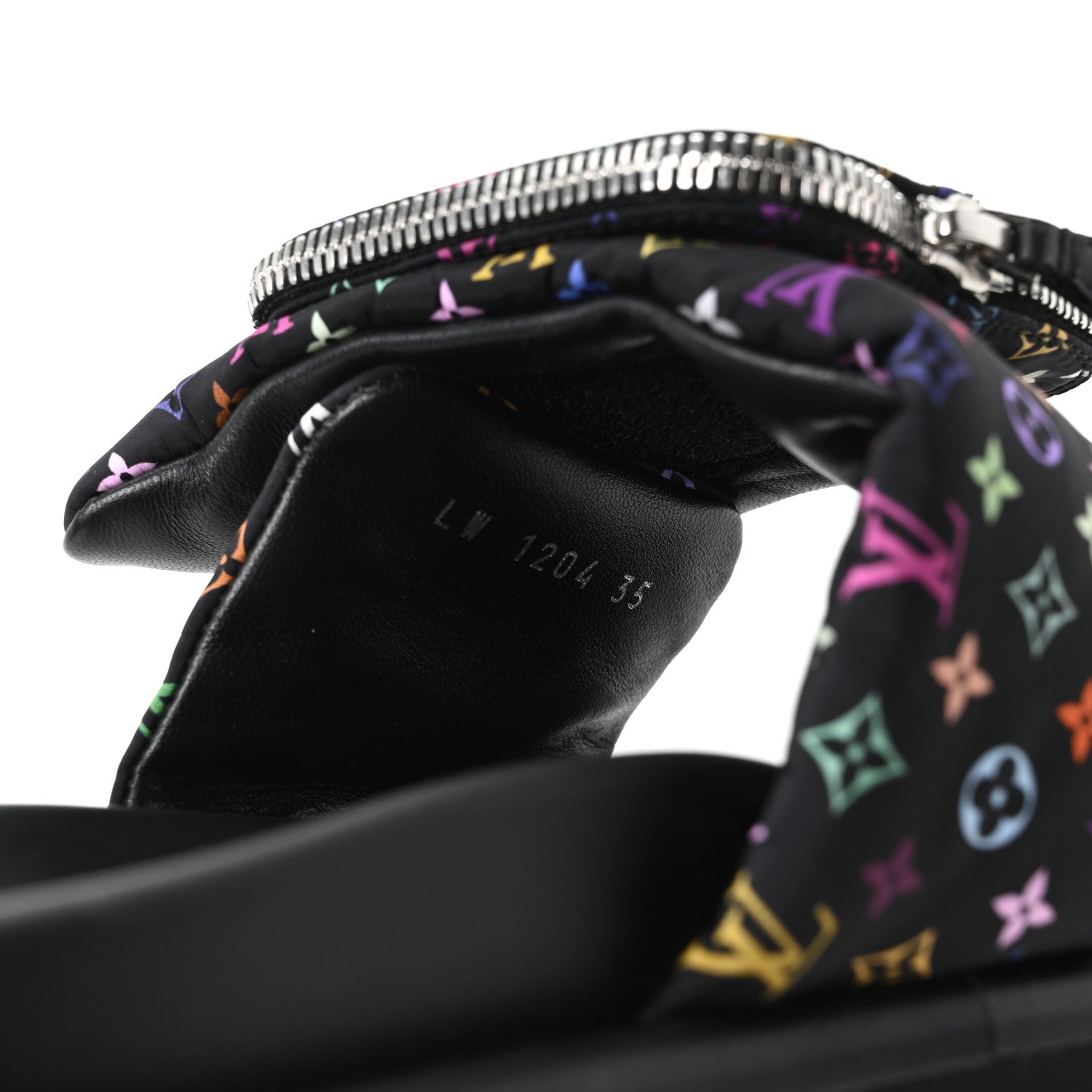 Louis Vuitton LV X TM Monogram Multicolor Pool Pillow Flat Comfort Mule 35 Black