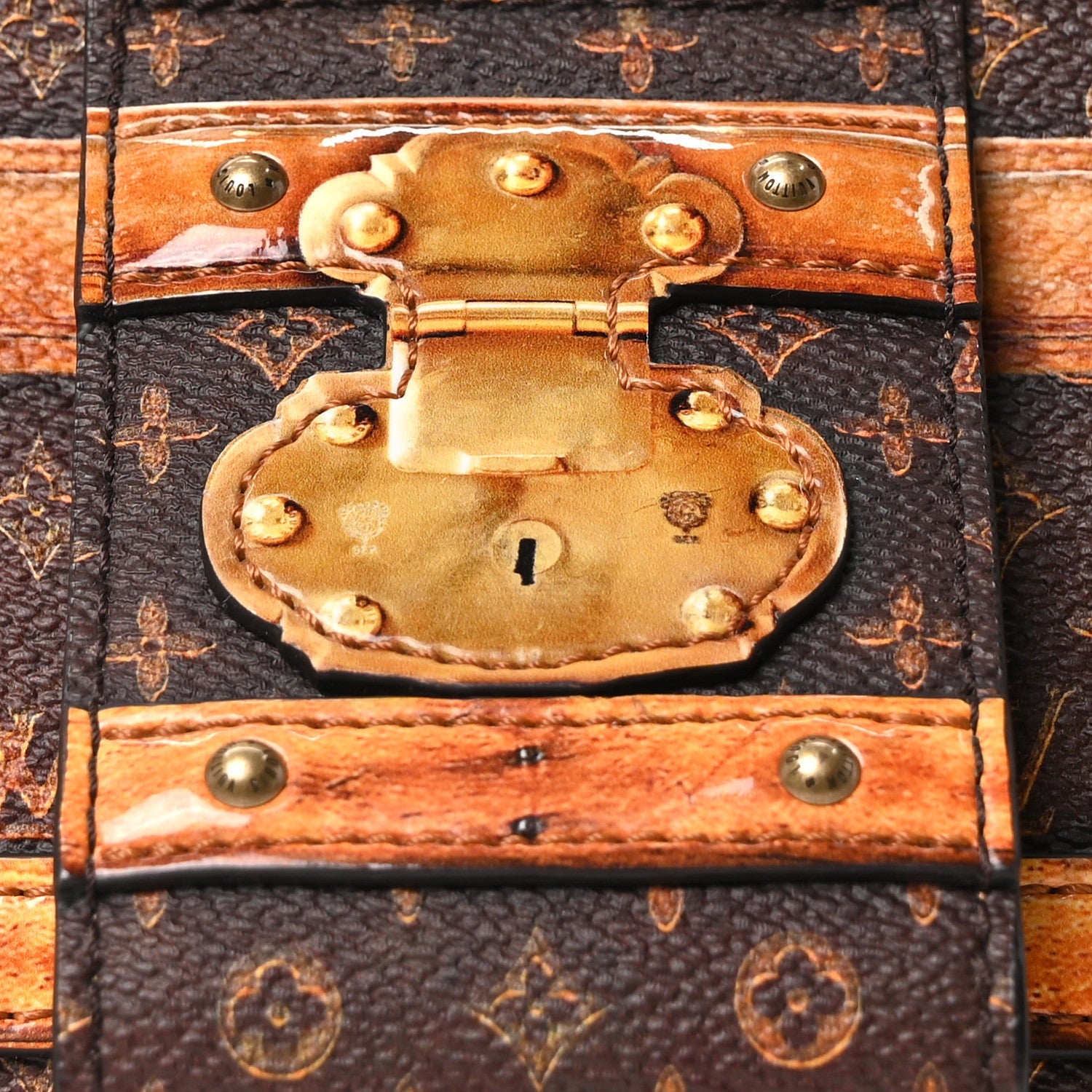 Louis Vuitton Calfskin Transformed Monogram Time Trunk Crown Frame Bag