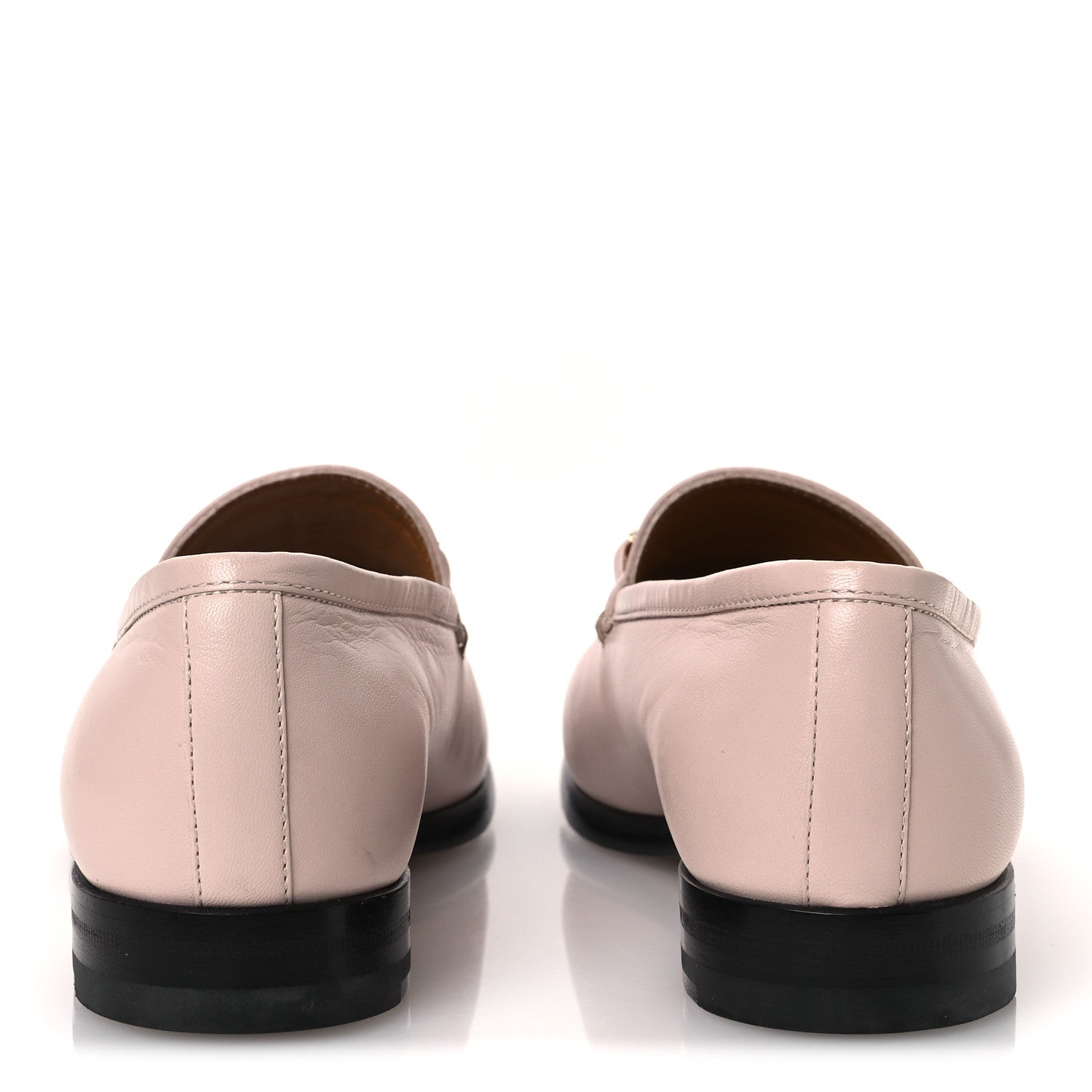 Gucci Malaga Kid Crystal Horsebit Womens Jordaan Loafers 37 Pink Hibiscus