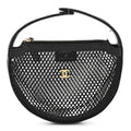 Chanel Mesh Shiny Lambskin Pouch Hobo Black