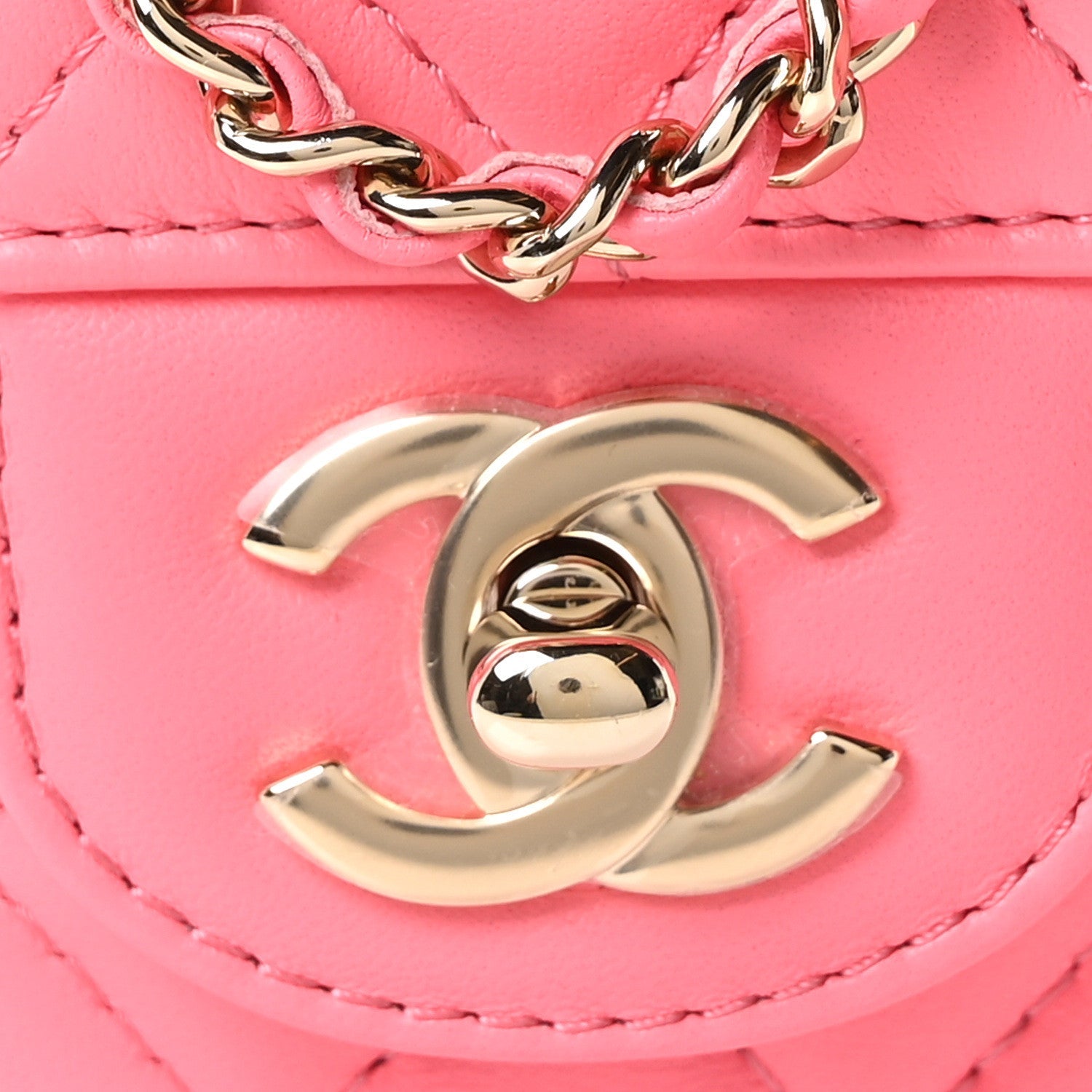 Chanel Lambskin Quilted CC In Love Heart Bag Pink