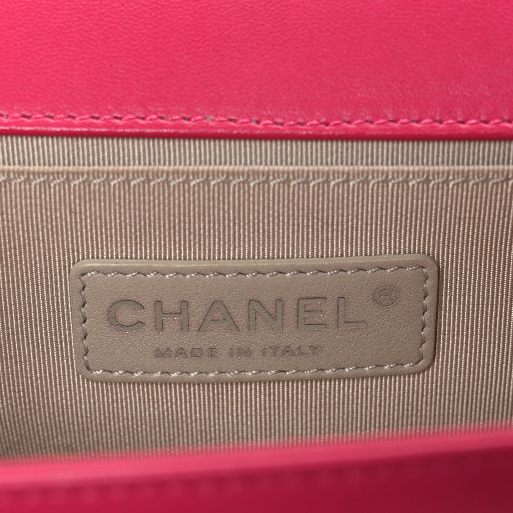 Chanel Lambskin Quilted Medium Boy Flap Pink