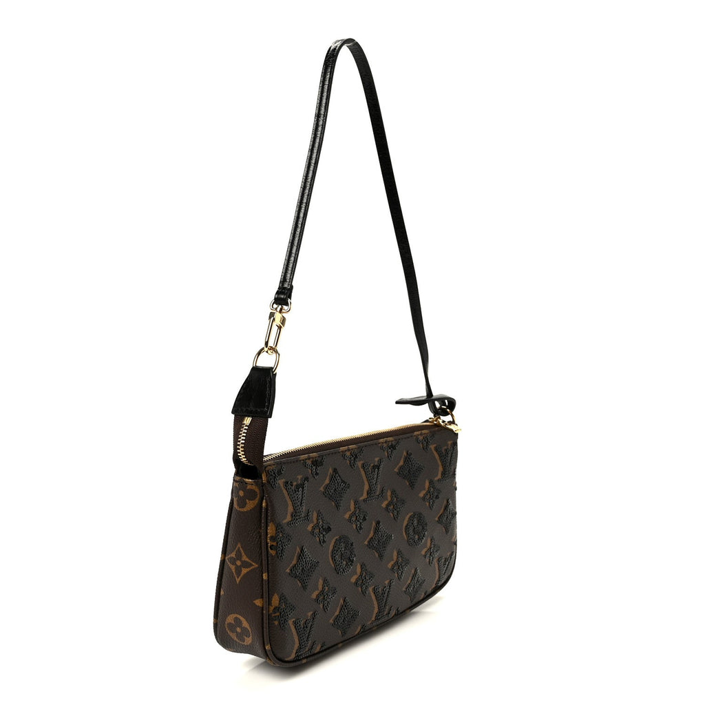 Louis Vuitton Monogram Sequins Pochette Accessories Black