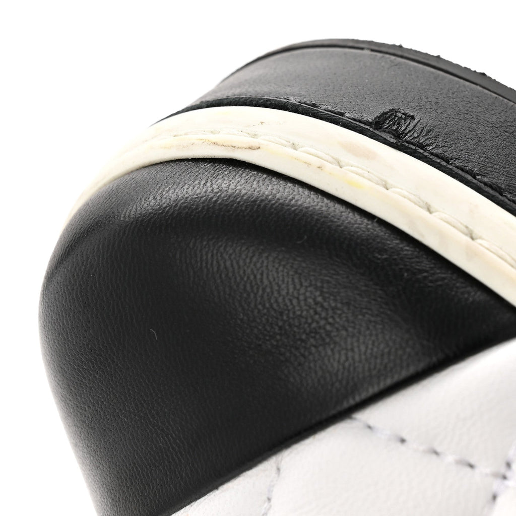 Lambskin Quilted Womens CC Stroll Sneakers 36 White