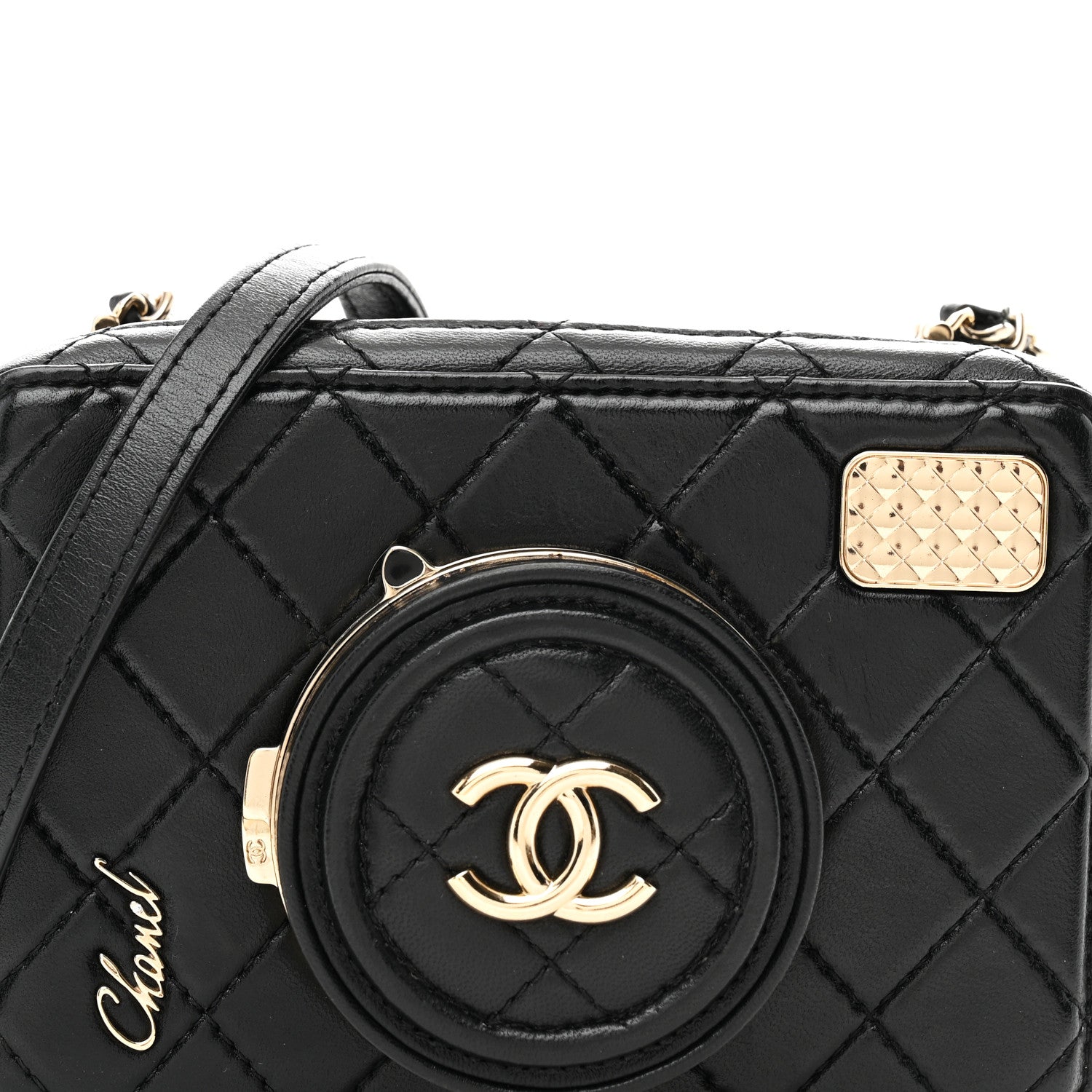 Chanel Lambskin Quilted Coco Click Bag Black