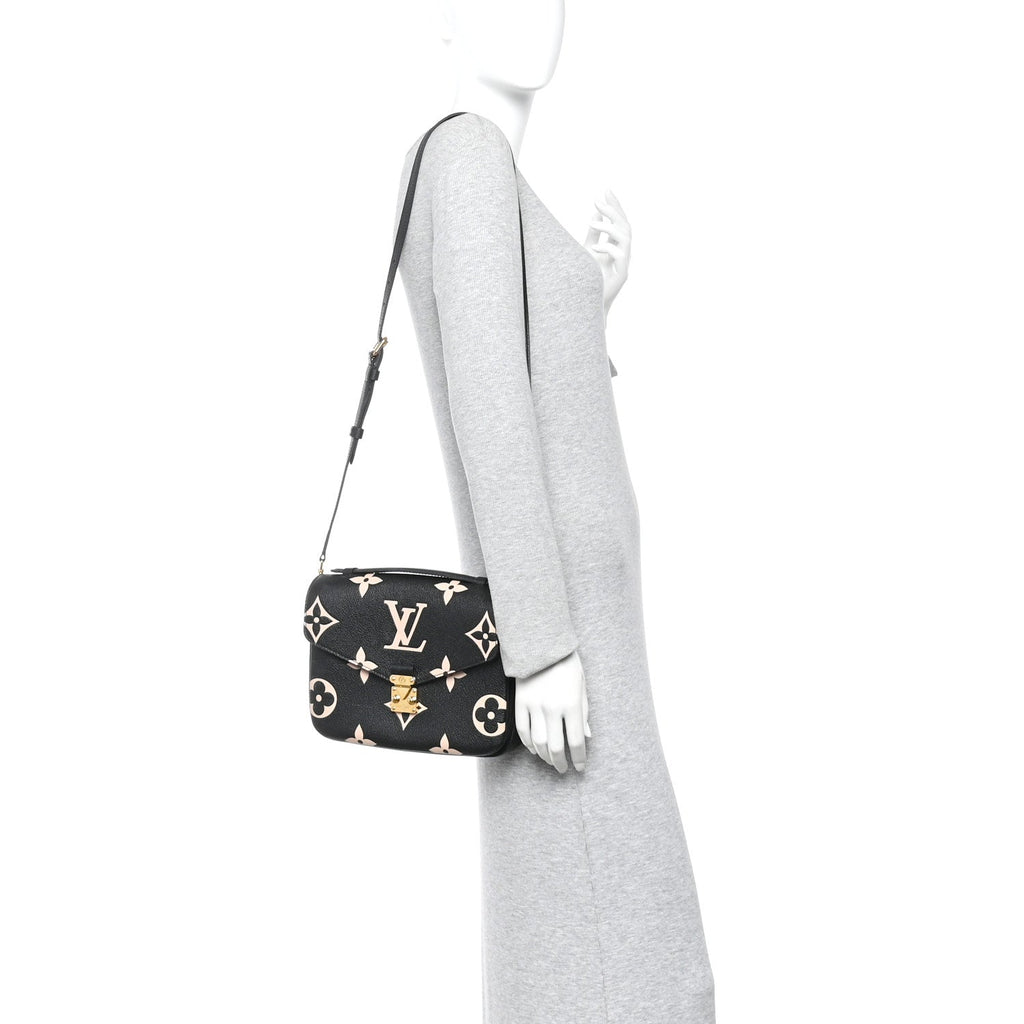 Louis Vuitton Empreinte Monogram Giant Pochette Metis Black Beige