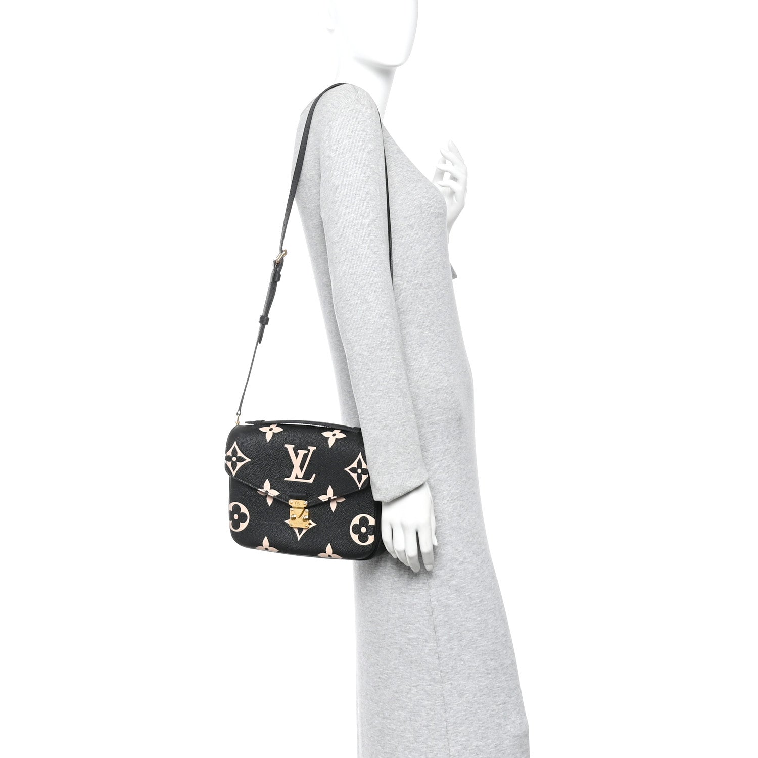 Louis Vuitton Empreinte Monogram Giant Pochette Metis Black Beige
