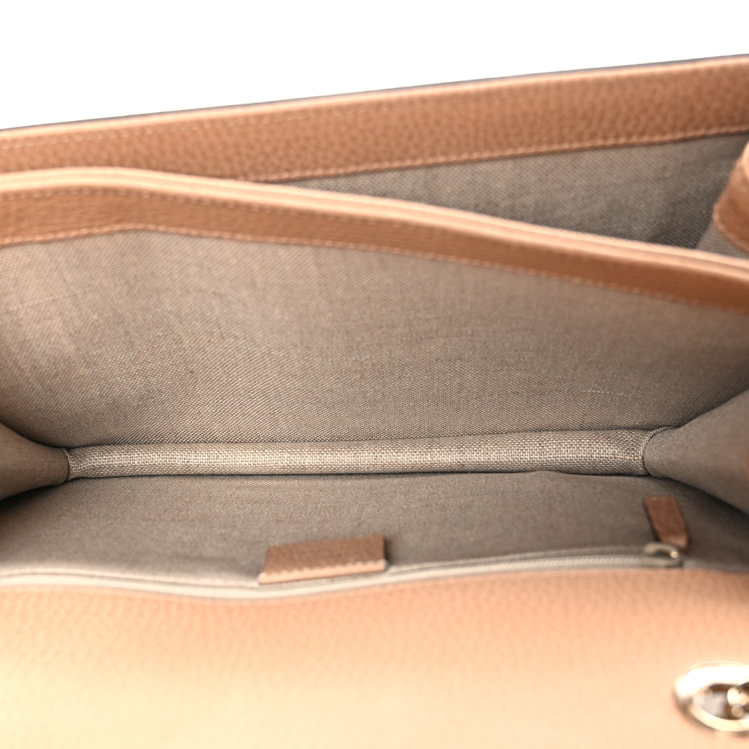 Gucci Dollar Calfskin Interlocking G Shoulder Bag Camelia