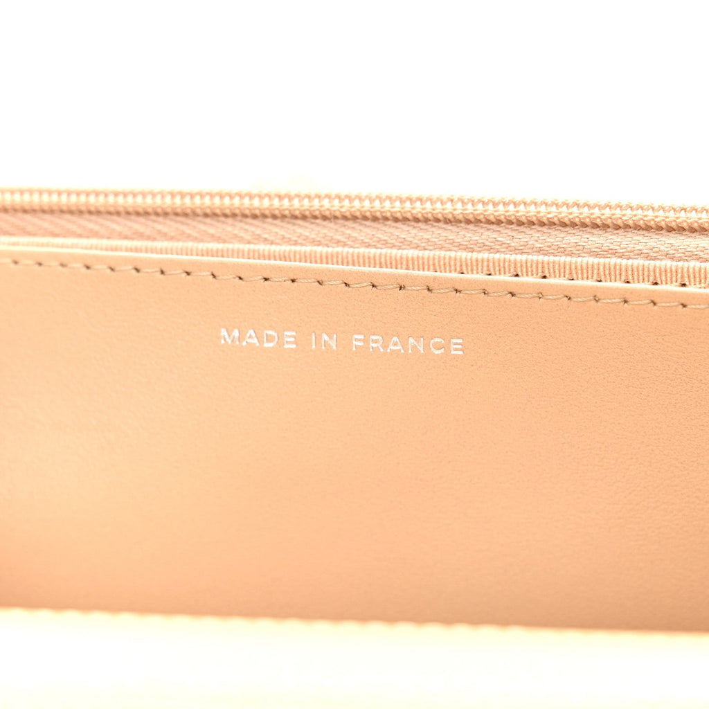 Chanel Caviar Quilted Wallet on Chain WOC Beige