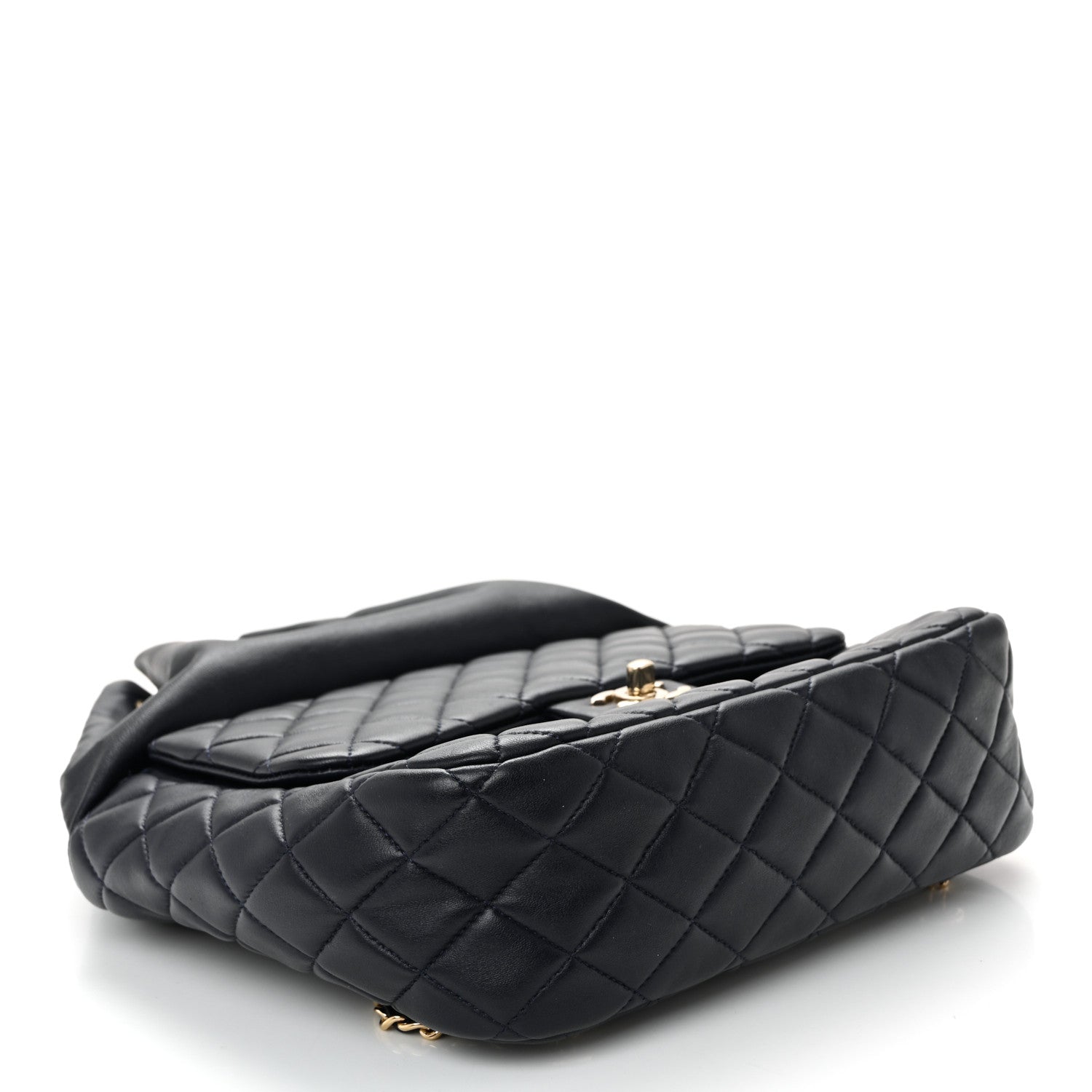 Chanel Lambskin Quilted Large In Seoul Backpack Navy