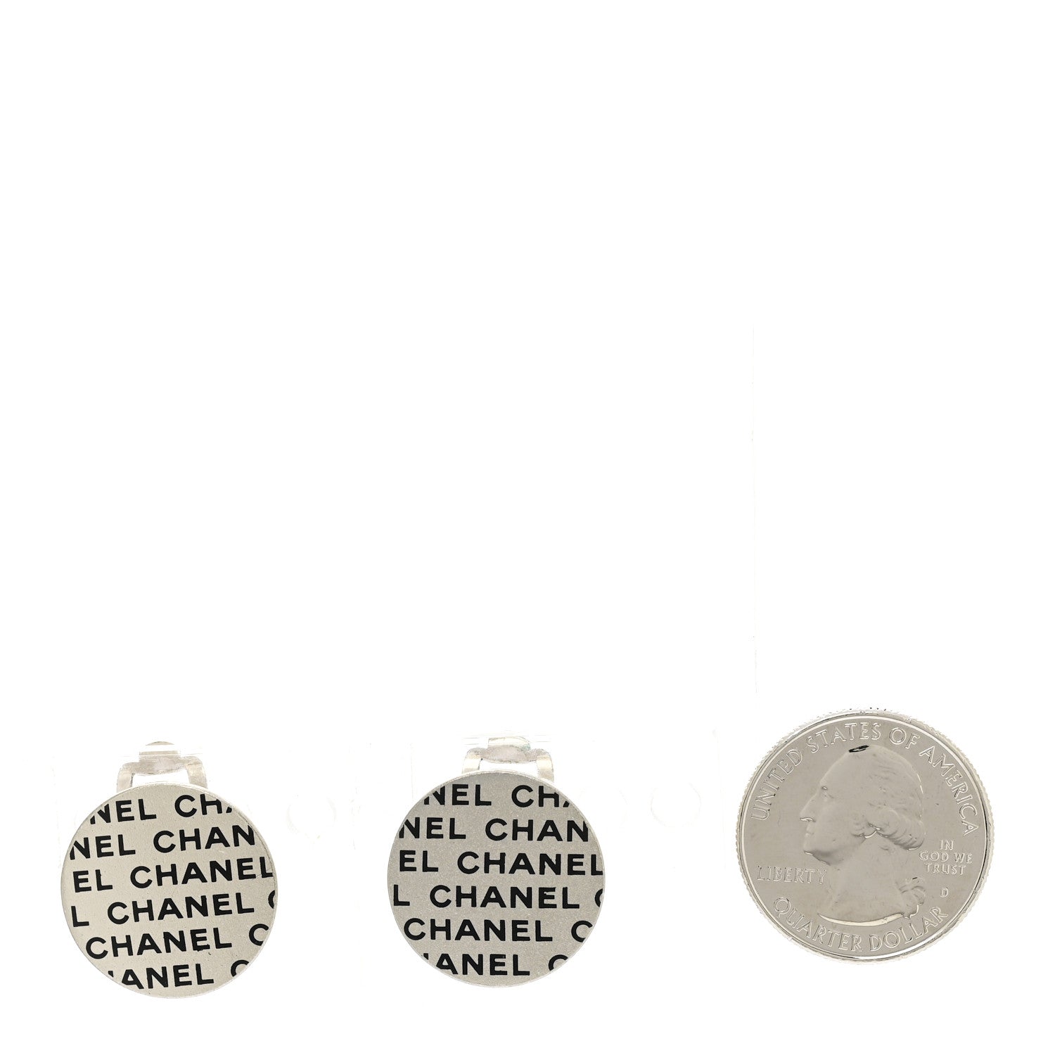 Logo Clip On Earrings Silver