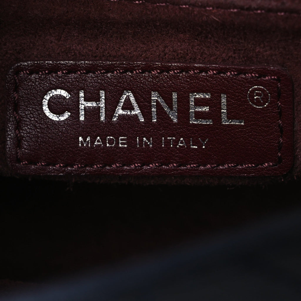 Chanel Calfskin Stitch CC Small Flap Navy Blue