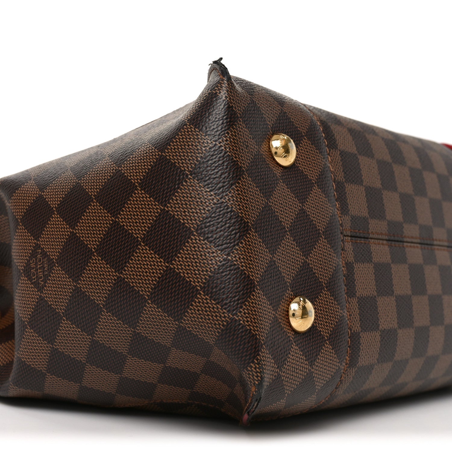 Louis Vuitton Damier Ebene Caissa Hobo Cherry