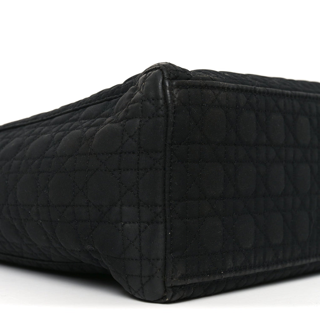 Christian Dior Nylon Cannage Large Lady Dior Black