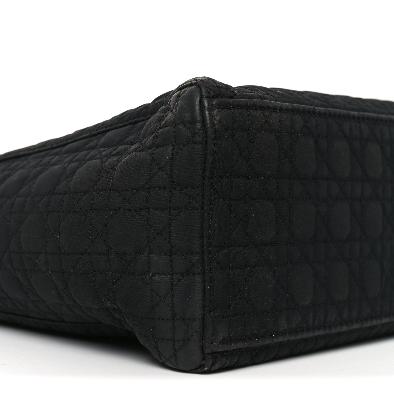 Christian Dior Nylon Cannage Large Lady Dior Black
