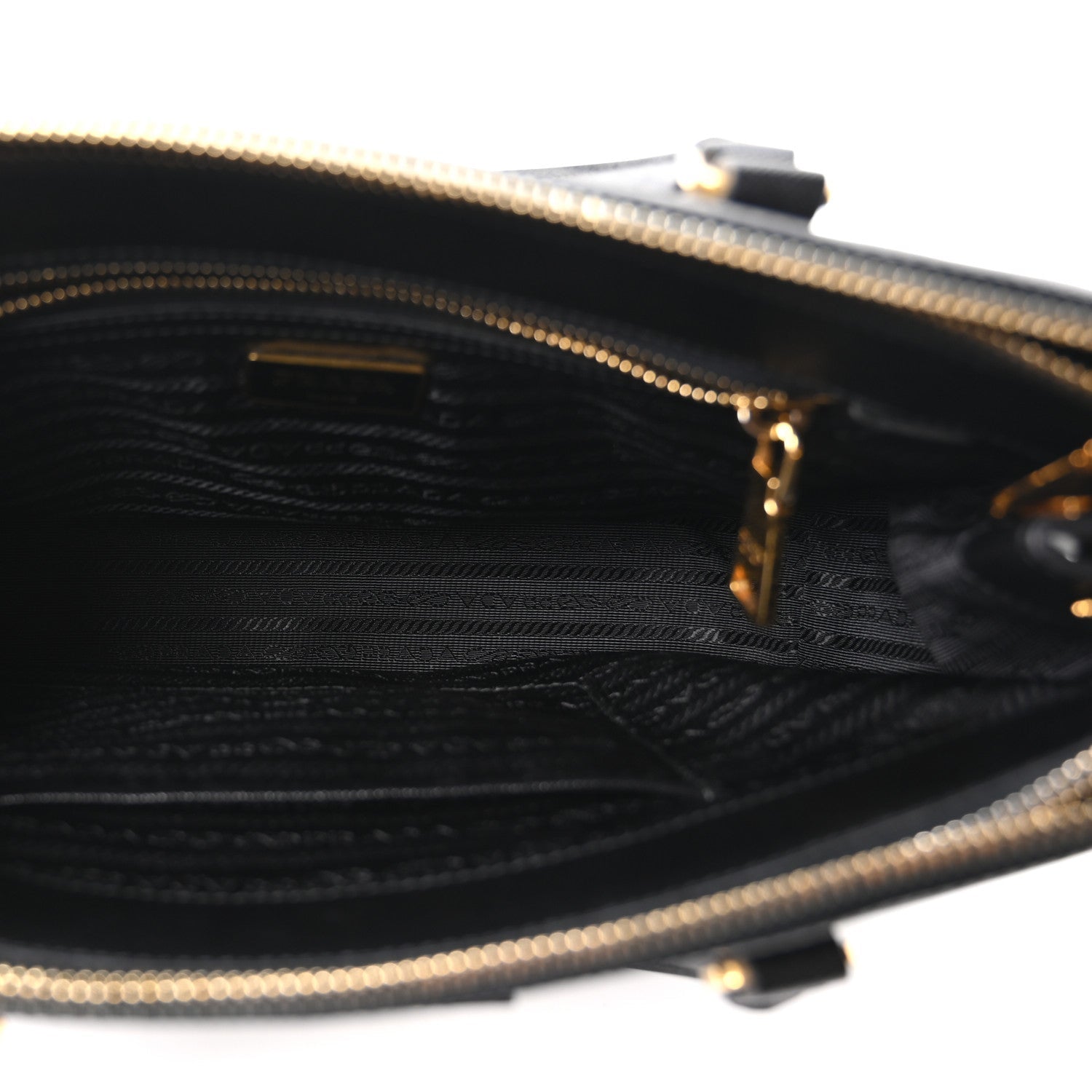 Prada Saffiano Small Galleria Double Zip Tote Black