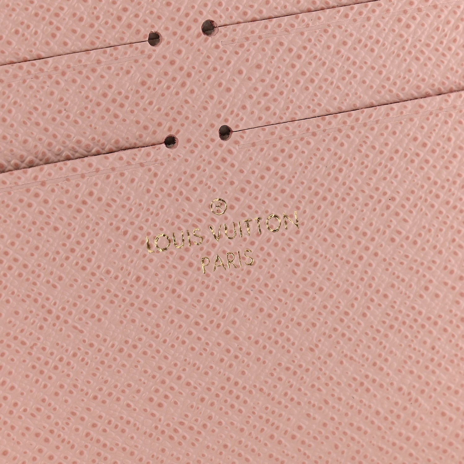 Louis Vuitton Calfskin Felicie Card Holder Insert Rose Ballerine