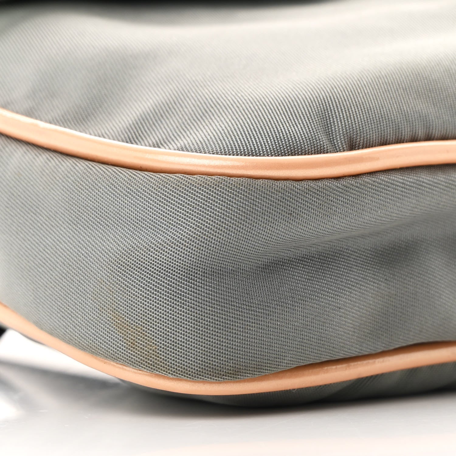 Prada Nylon Vernice Belt Bag Pink Gray