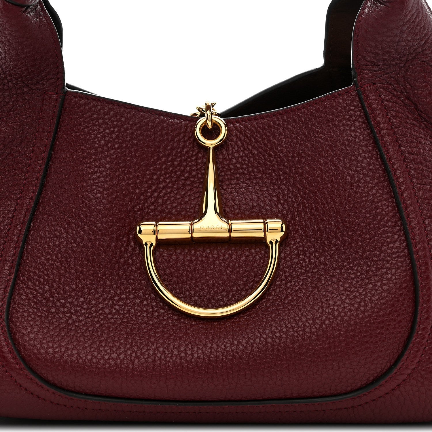 Gucci Grained Calfskin Softbit Medium Shoulder Bag Rosso Ancora