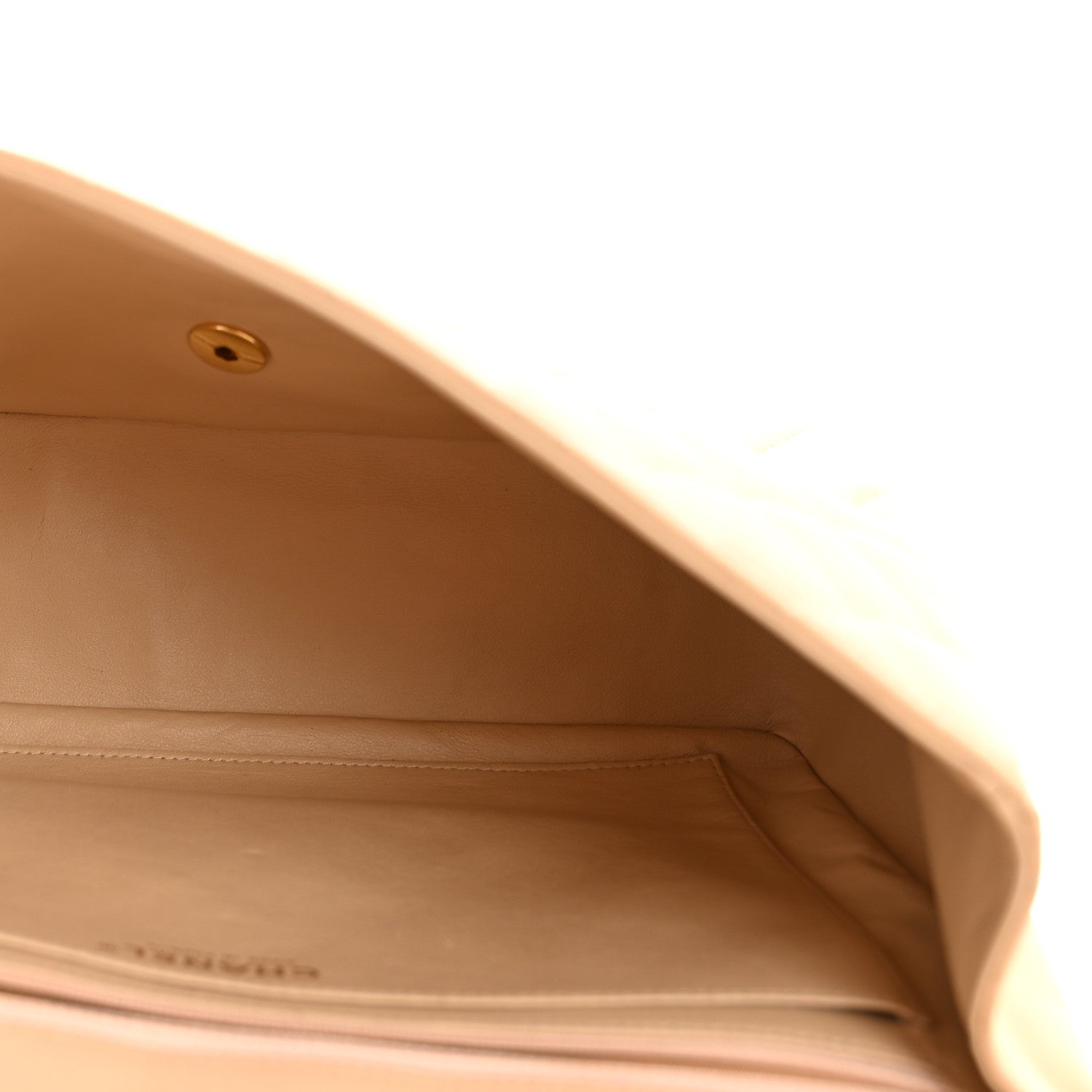 Chanel Lambskin Quilted Jumbo Single Flap Beige