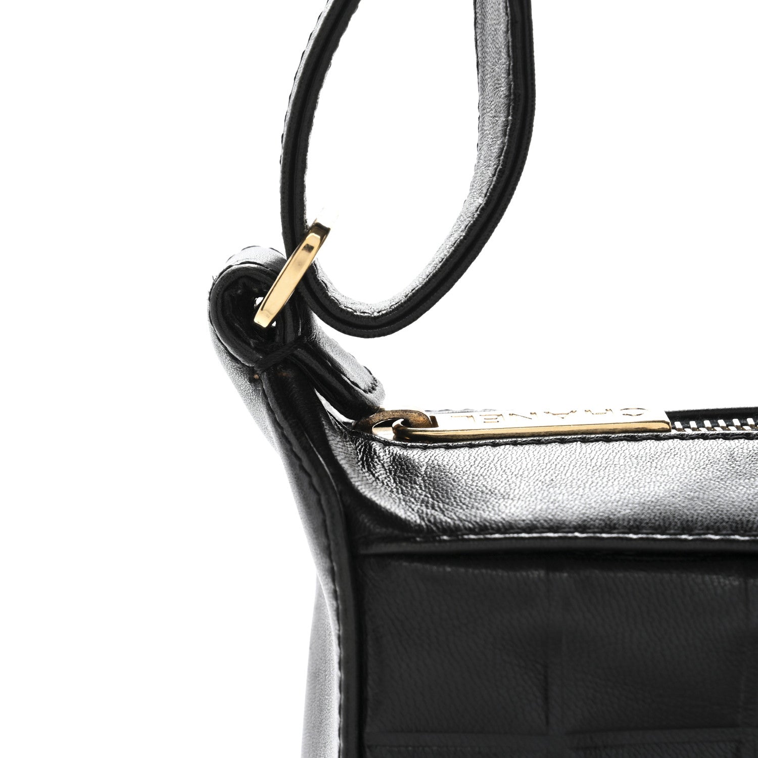 Chanel Lambskin Quilted Small Chocolate Bar Shoulder Bag Black