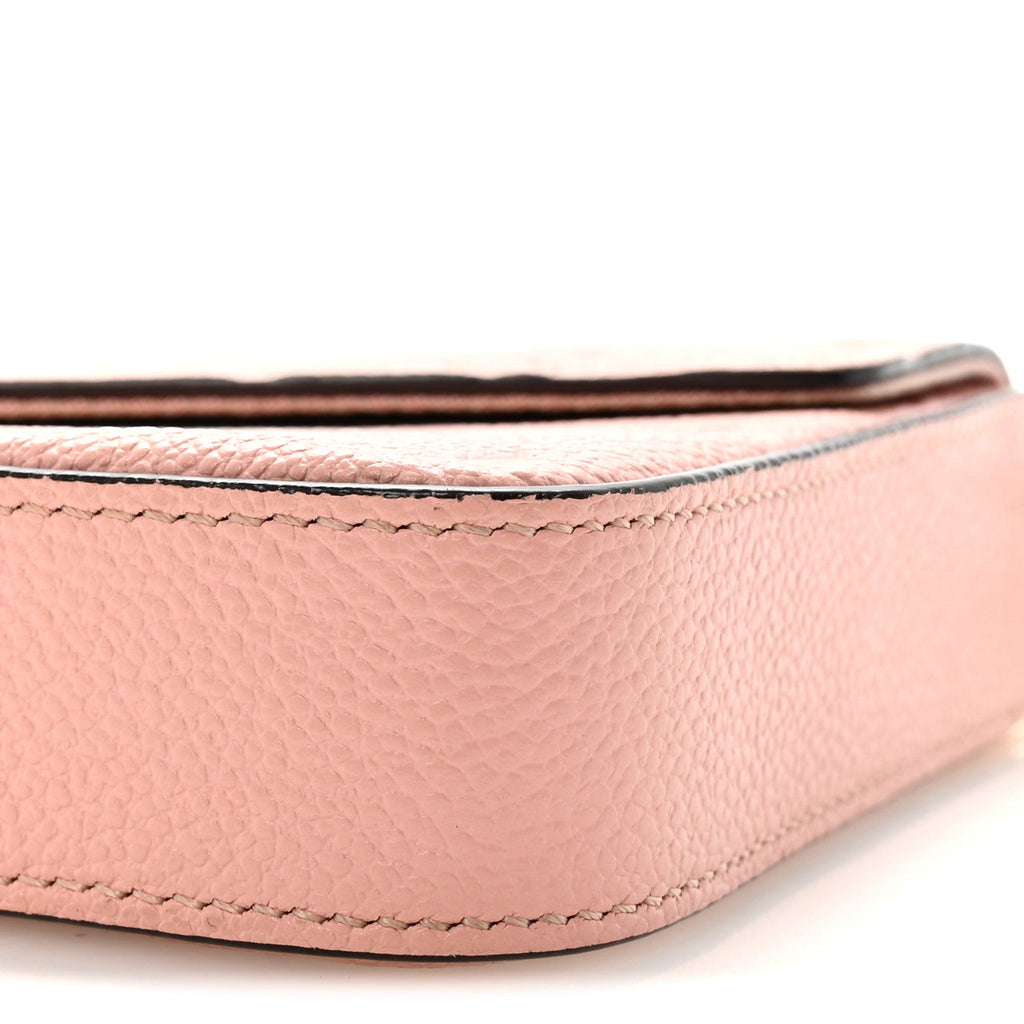 Louis Vuitton Empreinte Pochette Felicie Chain Wallet Rose Poudre