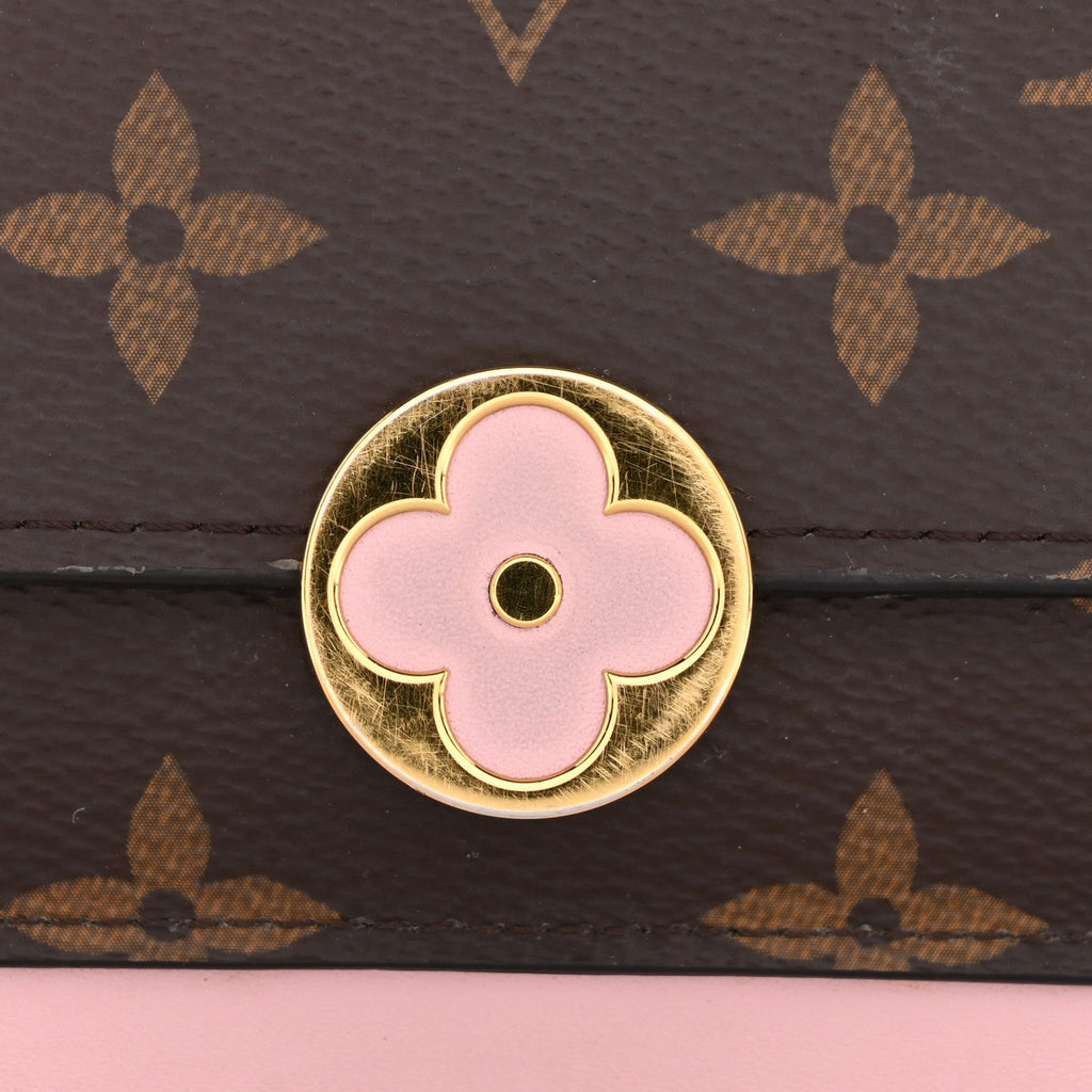 Louis Vuitton Monogram Flore Chain Wallet Rose Ballerine