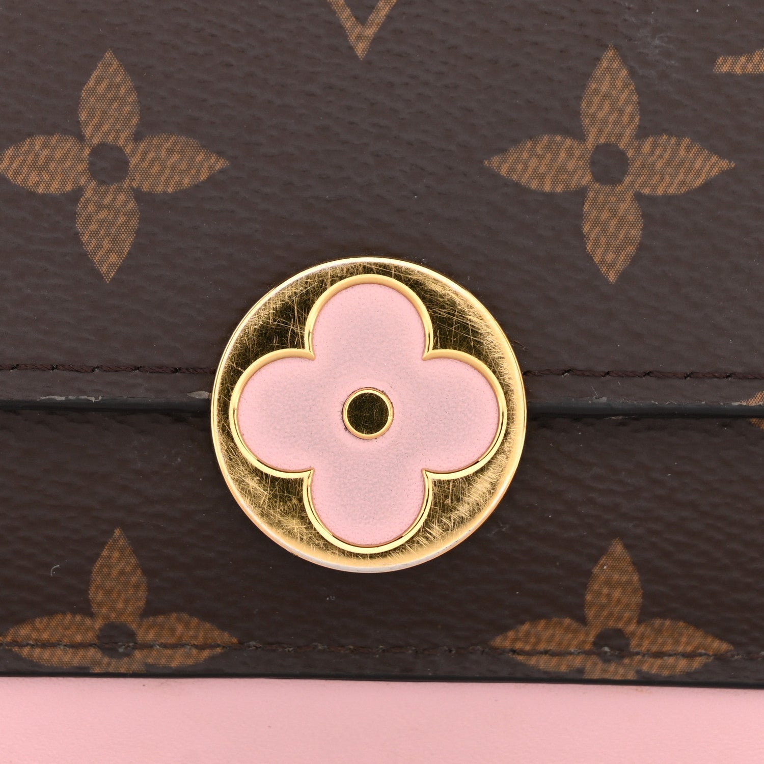 Louis Vuitton Monogram Flore Chain Wallet Rose Ballerine