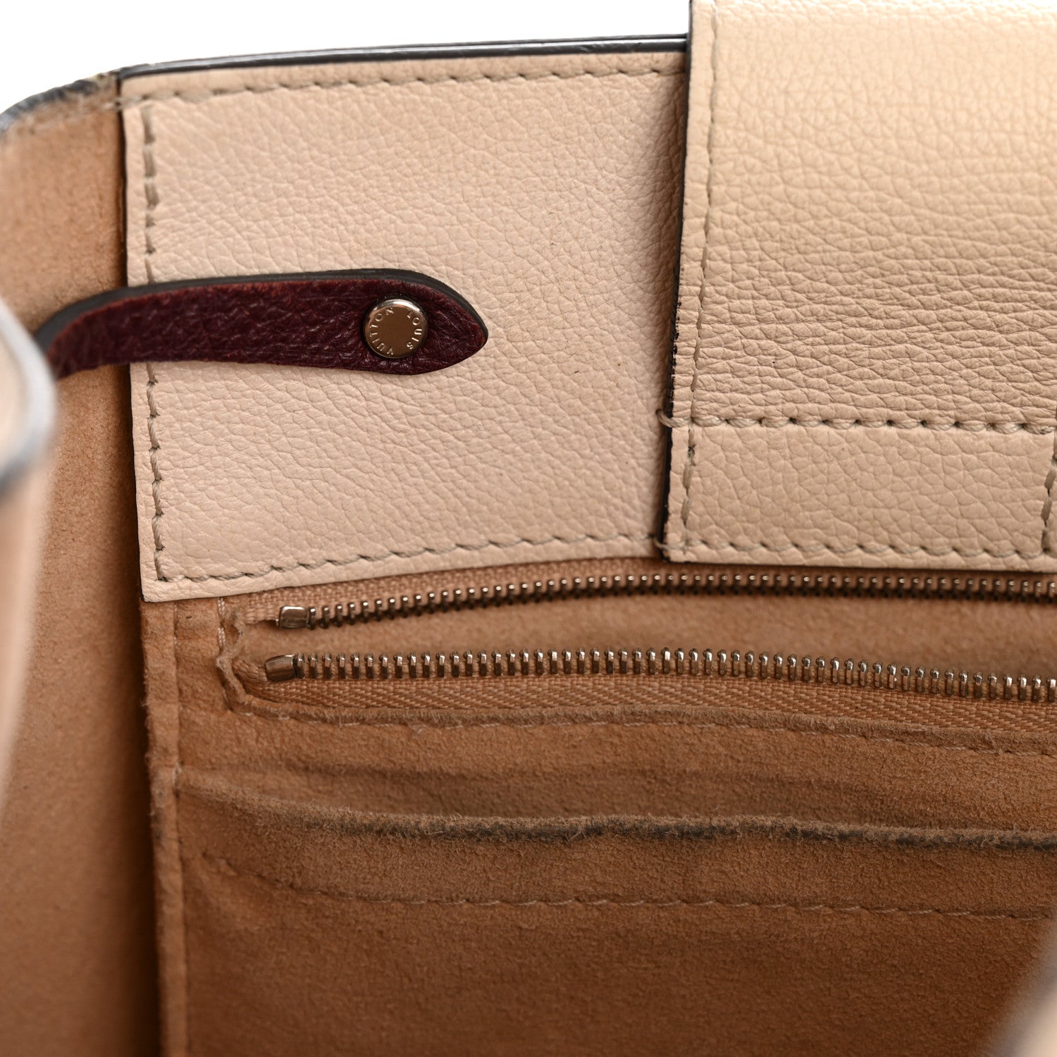 Louis Vuitton Calfskin Lockme Bucket Soie Quartz Calla