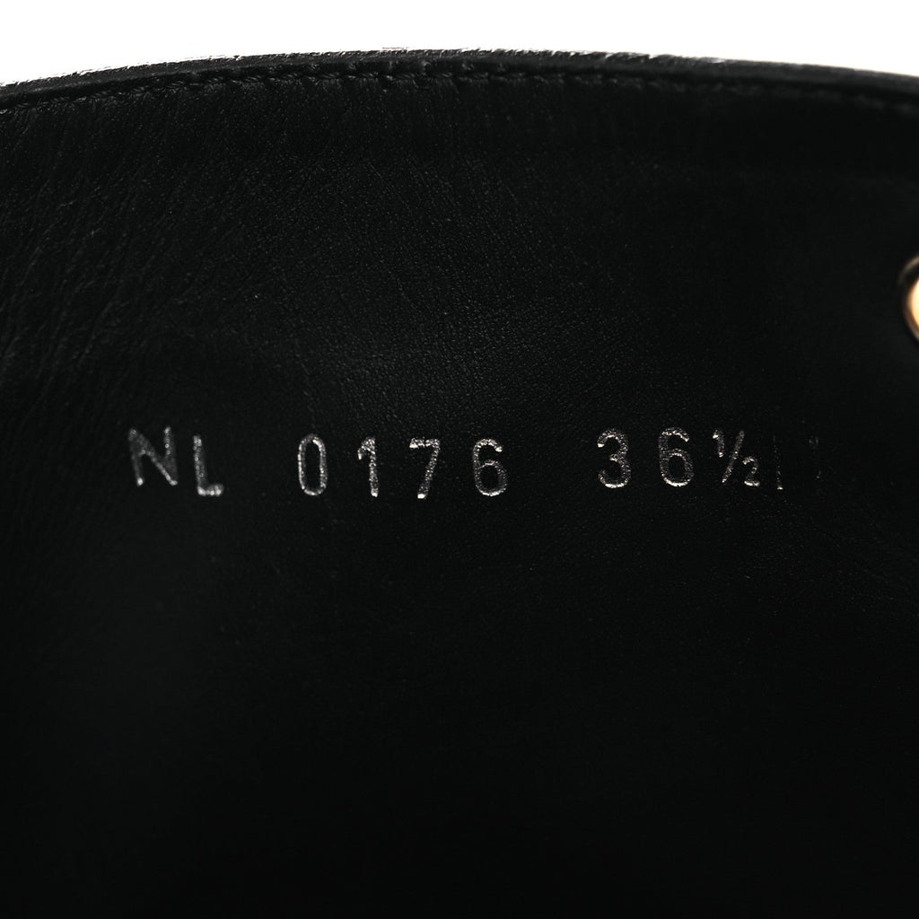 Louis Vuitton Calfskin Flat Ranger Boots 36.5 Black