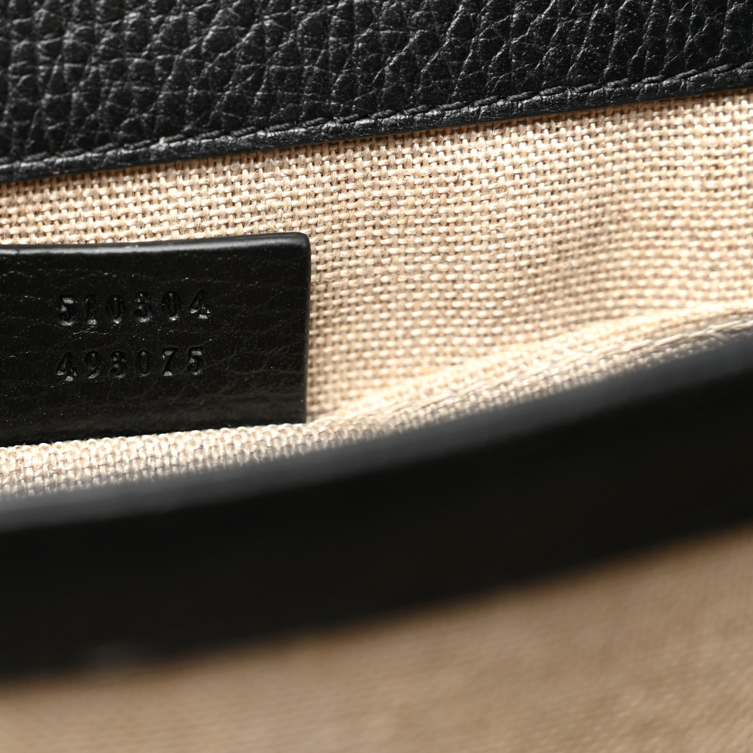 Gucci Dollar Calfskin Small Interlocking G Shoulder Bag Black