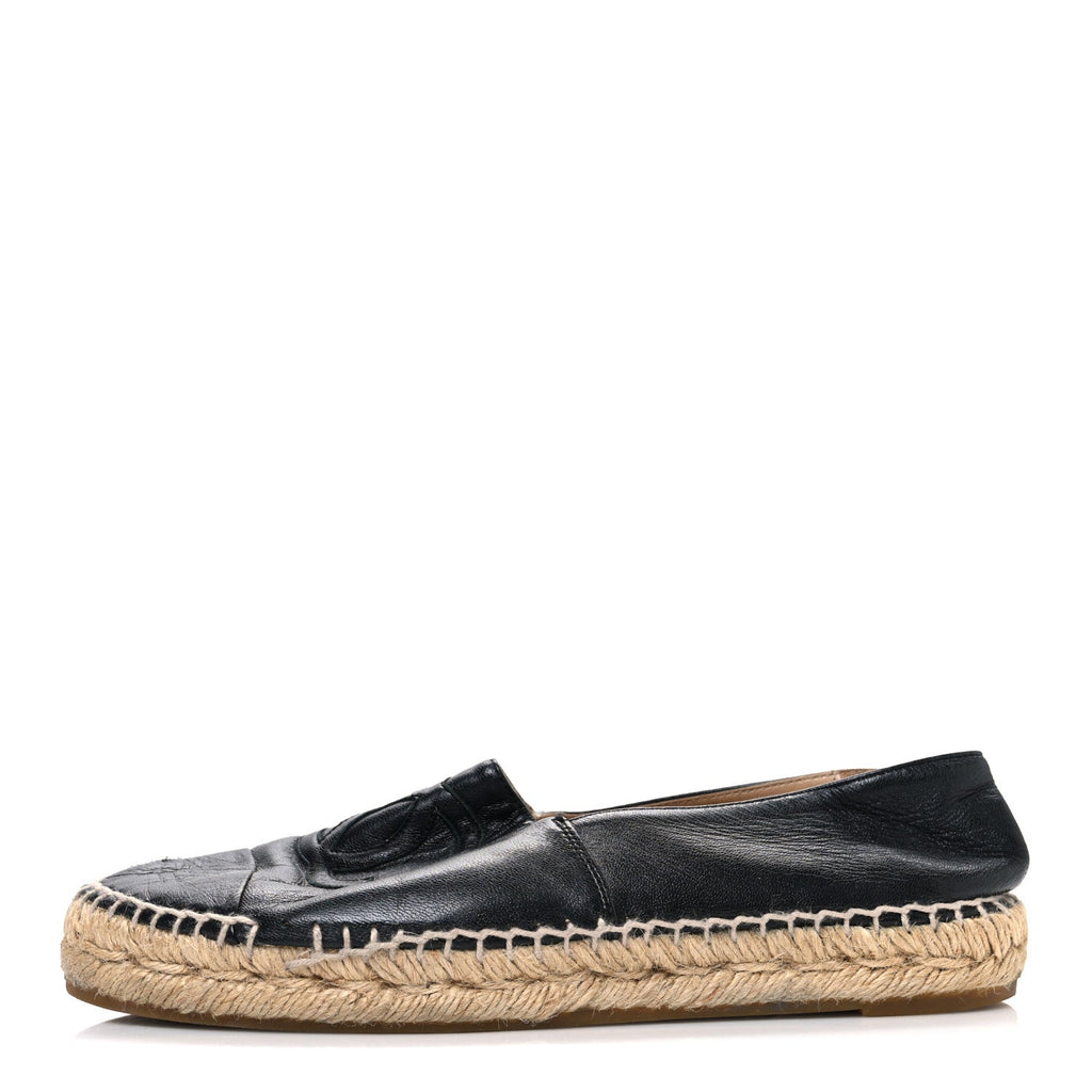 Lambskin CC Espadrilles 36 Black